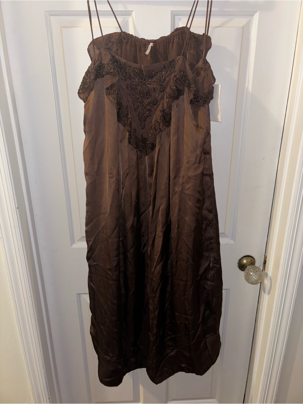 NWT retail $350 size S #FreePeople. “Marquita MIdi Dress in Pinecone”. - Picture 4 of 7
